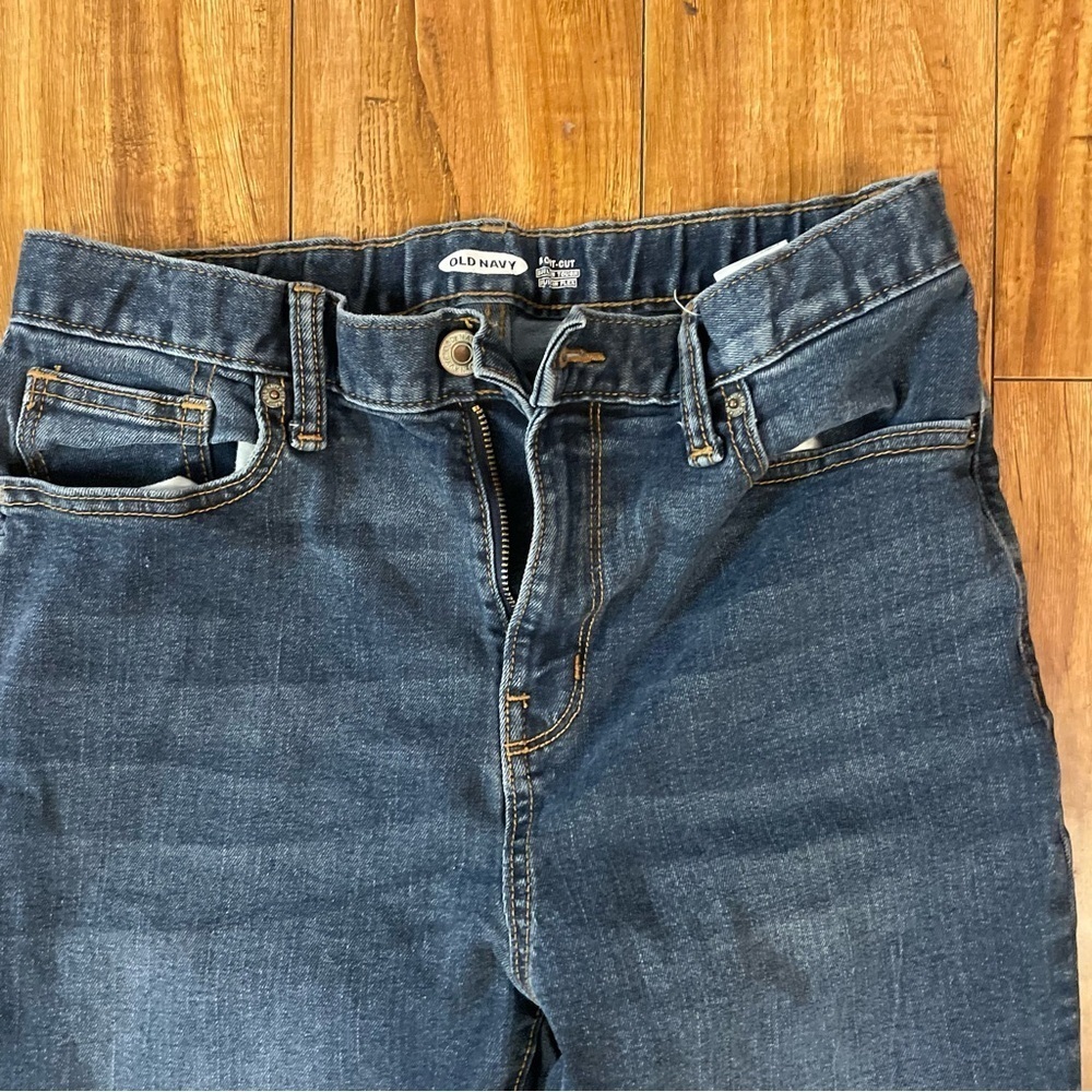 OLD NAVY Boy’s Boot Cut Built Tough Flex Blue Denim Jean Size 18 - Picture 2 of 12
